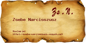 Zsebe Narcisszusz névjegykártya